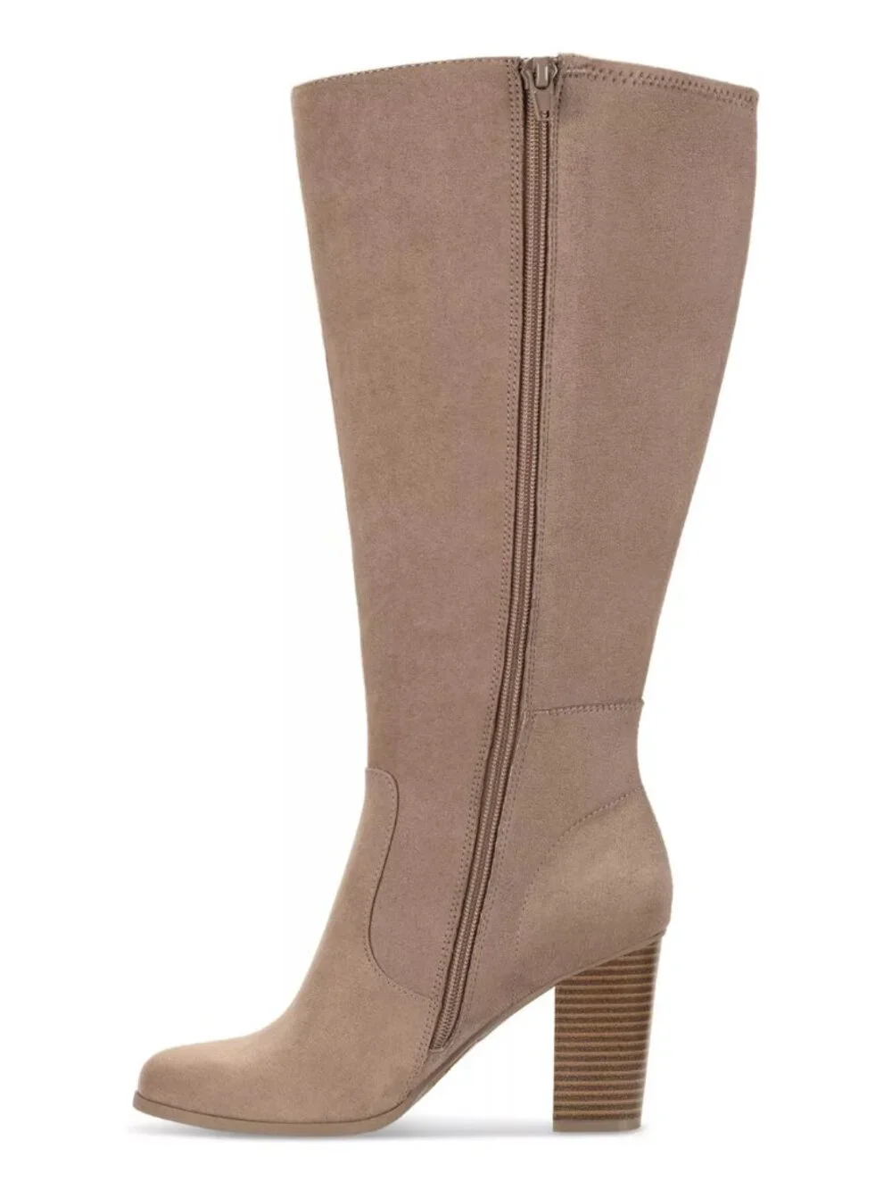 Style & Co Addyy Wide Calf Knee High Boots Tan Micro Size 9.5 M NWT